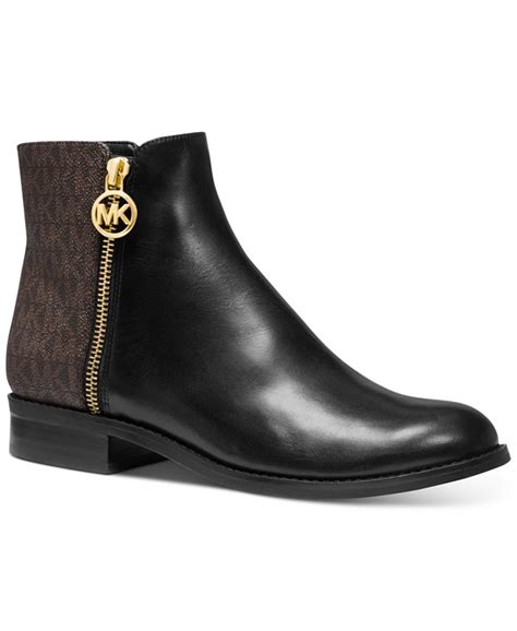 michael michael kors lainey flat bootie|Michael Kors Leather Lainey Flat Booties .